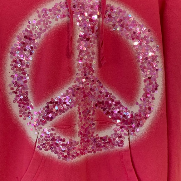 Wildfox sequin pink peace sweater - Picture 2 of 3